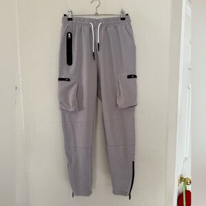 Men's Gray Cargo Jogger Pants